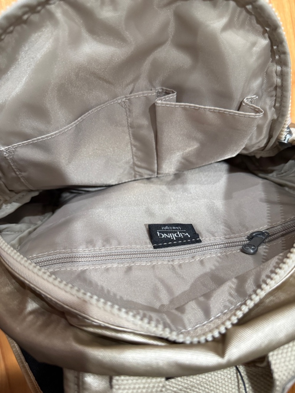 Kipling Shimmering Champagne Mini Backpack - Picture 5 of 6